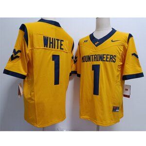 Mens Youths Womens 1 Jahiem White golden Stitched Jersey